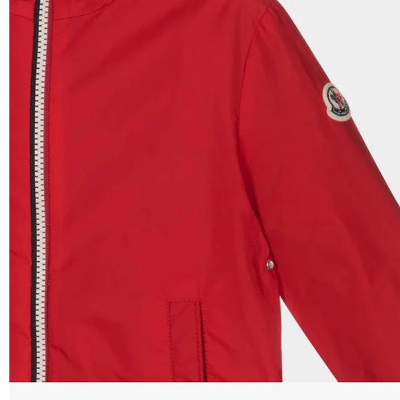 Moncler  Teen Boys New Urville Hooded Jacket Red Cotton By Childrensalon - Picture 2 of 7